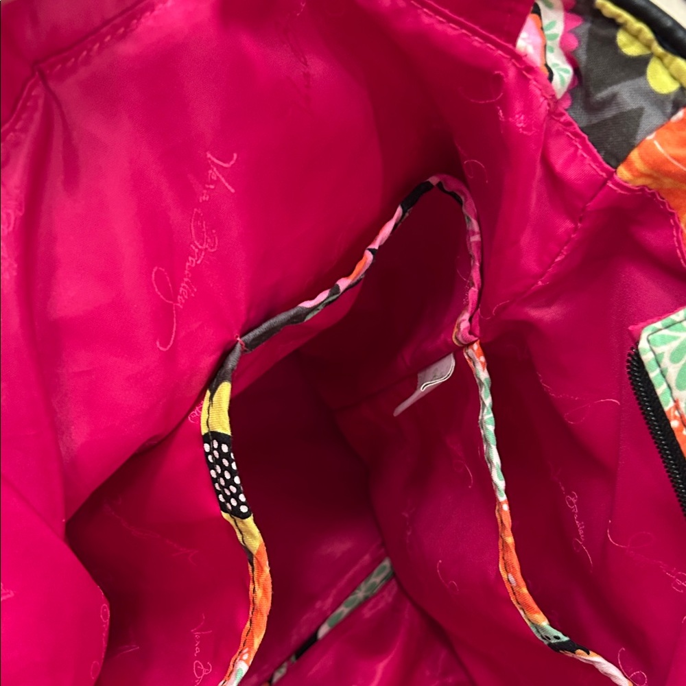 Vera Bradley Black and Multicolor Floral Tote - Picture 13 of 14